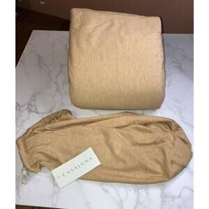 Casaluna Cotton California King Flat Sheet Bronze to 18" Deep BRAND NEW